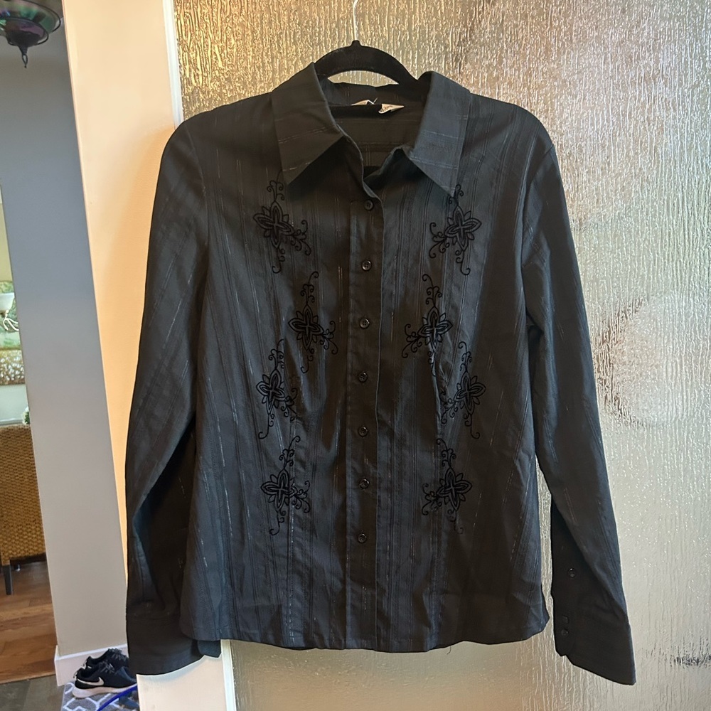 Jessica Sport Black Longsleeve Blouse